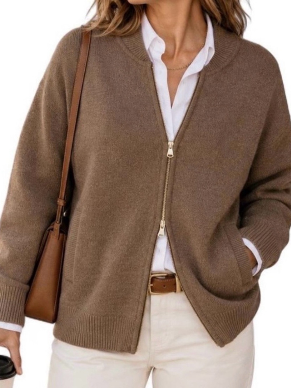 NWT J. Crew Full Zip Flight Sweater Jacket Size Small